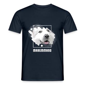 Maremmano Abruzzese - Herd protection dog - Men's T-Shirt - navy - Front - AI Model Male 178 light (178cm)