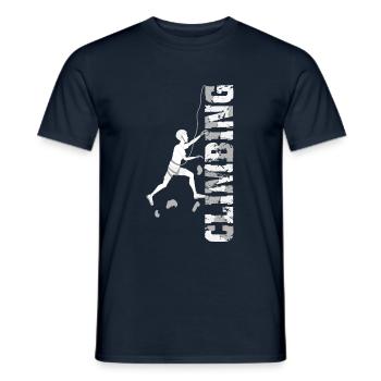 Klettern Sport Bouldering Geschenk Kletterer Climb - Männer T-Shirt - Navy - Vorne - AI Model Male 178 light (178cm)