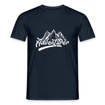 Adventurer Adventurer Hiking Hiker Hiker - Men's T-Shirt - navy - Front - AI Model Male 178 light (178cm)
