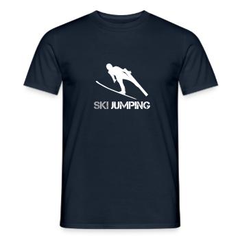 Skispringen Geschenk Ski Skispringer Skisprung - Männer T-Shirt - Navy - Vorne - AI Model Male 178 light (178cm)