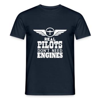 Pilote planeur planeur cadeau avion - T-shirt homme - marine - Devant - AI Model Male 178 light (178cm)