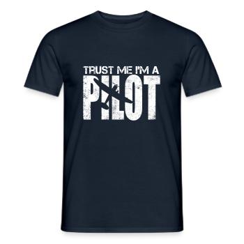 Pilote cadeau avion planeur planeur - T-shirt homme - marine - Devant - AI Model Male 178 light (178cm)