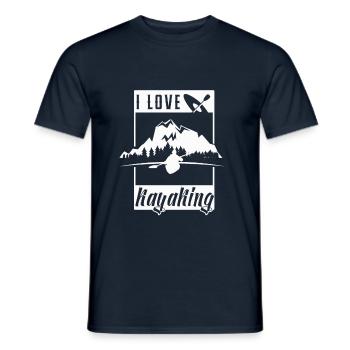 Kayak Kayaker Kayak Gift Paddle Boat - Men's T-Shirt - navy - Front - AI Model Male 178 light (178cm)