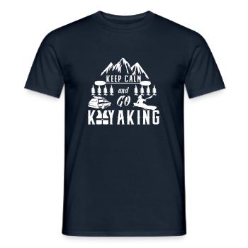Kayak Kayaker Paddelboot Geschenk Kajak - Männer T-Shirt - Navy - Vorne - AI Model Male 178 light (178cm)