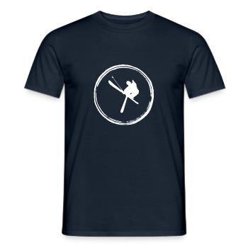 Ski Skifahren Skifahrer Skier Skiurlaub - Männer T-Shirt - Navy - Vorne - AI Model Male 178 light (178cm)