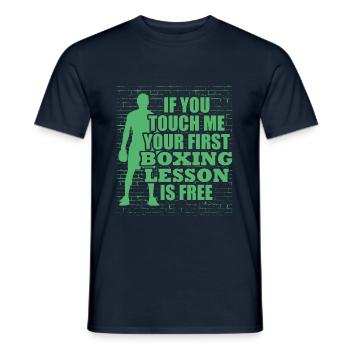 Boxer Boxing Coach Boxing Boxing Boxe Combat - T-shirt homme - marine - Devant - AI Model Male 178 light (178cm)