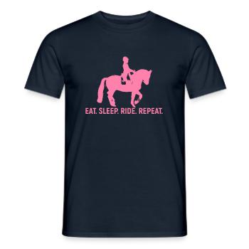 Chevaux chevaux - T-shirt homme - marine - Devant - AI Model Male 178 light (178cm)