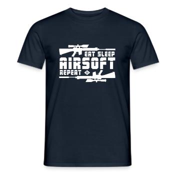 Airsoft Match - Männer T-Shirt - Navy - Vorne - AI Model Male 178 light (178cm)