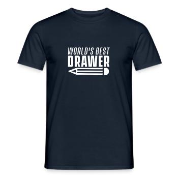 Zeichnerin Zeichnen Maler Malen Zeichner - Männer T-Shirt - Navy - Vorne - AI Model Male 178 light (178cm)