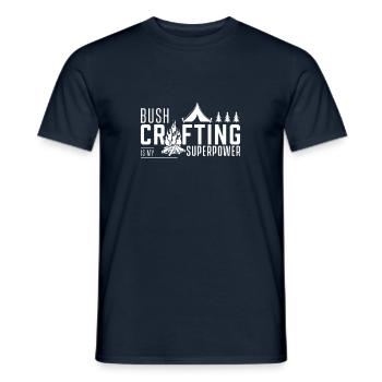 Bushcraft - Men's T-Shirt - navy - Front - AI Model Male 178 light (178cm)