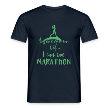 Marathon runner - Men's T-Shirt - navy - Front - AI Model Male 178 light (178cm)