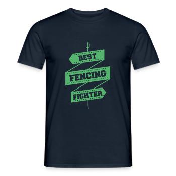 Fechtkampf Fechten Fechterin Fechter Fechtsport - Männer T-Shirt - Navy - Vorne - AI Model Male 178 light (178cm)