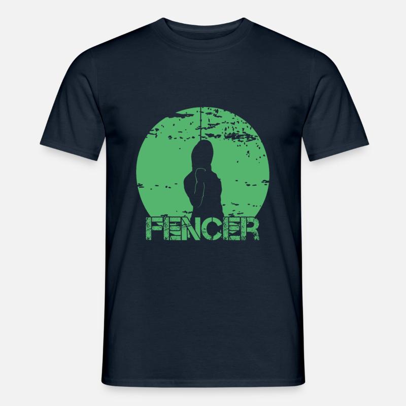 Fechten - Männer T-Shirt - Navy
