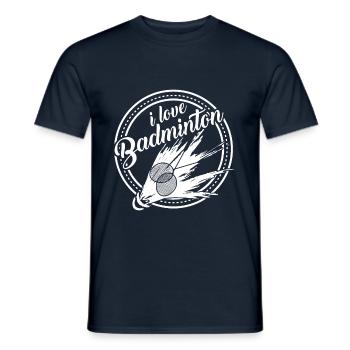 Badminton - Men's T-Shirt - navy - Front - AI Model Male 178 light (178cm)