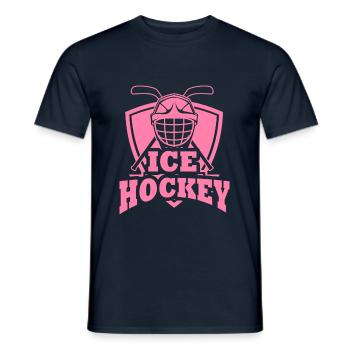 Joueuse de hockey - T-shirt homme - marine - Devant - AI Model Male 178 light (178cm)