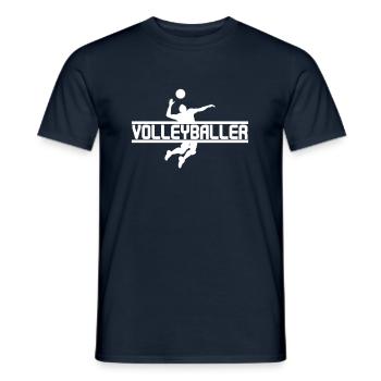 Volleyballer - Männer T-Shirt - Navy - Vorne - AI Model Male 178 light (178cm)