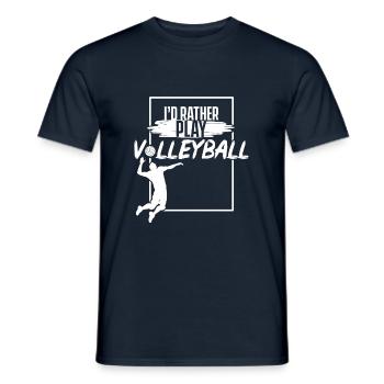 Volleyball Volleyball Volleyball Volleyball - T-shirt homme - marine - Devant - AI Model Male 178 light (178cm)