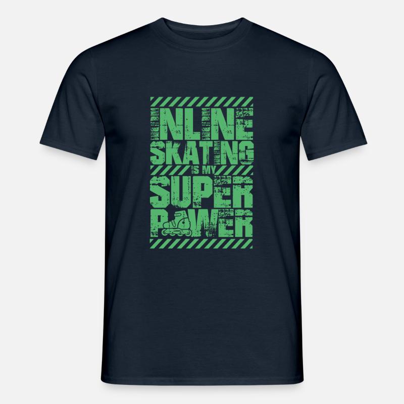 Sk8 Inline Skate Inline Skating Roller Skates Inliner - Men's T-Shirt - navy