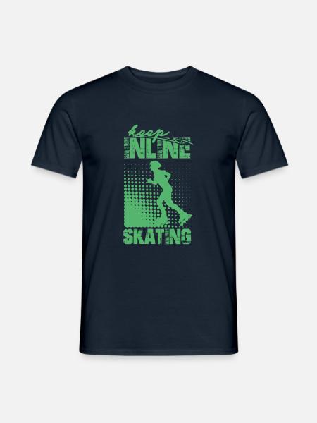 Sk8 Inline Skate Inliner Inline Skating Rollschuhe - Männer T-Shirt - Navy