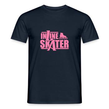 Fahrerin Inline Skaterin Inliner Rollschuh Skater - Männer T-Shirt - Navy - Vorne - AI Model Male 178 light (178cm)