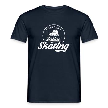 Inline Skaters - Men's T-Shirt - navy - Front - AI Model Male 178 light (178cm)
