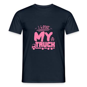 Truck Driver Truck Driver Truck Driver - Men's T-Shirt - navy - Front - AI Model Male 178 light (178cm)