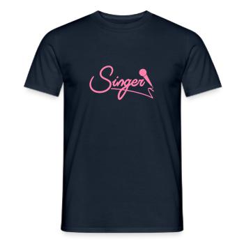 Chanteur Chanteuse Maman Chanter École de chant - T-shirt homme - marine - Devant - AI Model Male 178 light (178cm)