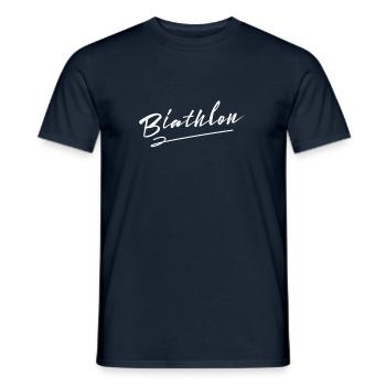 Biathlete - Men's T-Shirt - navy - Front - AI Model Male 178 light (178cm)