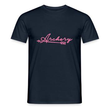 Bogenschießen Schütze Bogenschützin Pfeil Bogen - Männer T-Shirt - Navy - Vorne - AI Model Male 178 light (178cm)