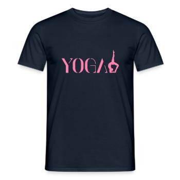 Yoga Yoga Yoga Yoga - Men's T-Shirt - navy - Front - AI Model Male 178 light (178cm)