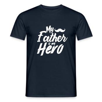 Papa Best Dad Father's Day Father's Day Father's Day - Men's T-Shirt - navy - Front - AI Model Male 178 light (178cm)