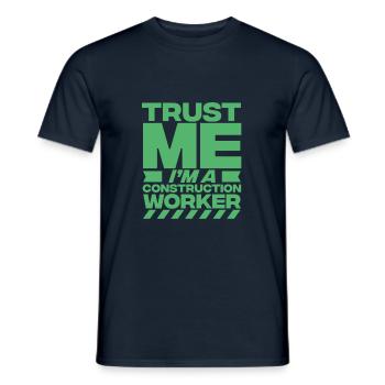 Travaux de construction Ouvriers Travaux de construction Ouvriers du bâtiment - T-shirt homme - marine - Devant - AI Model Male 178 light (178cm)