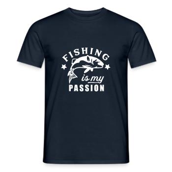 Fishing Fishermen - Men's T-Shirt - navy - Front - AI Model Male 178 light (178cm)