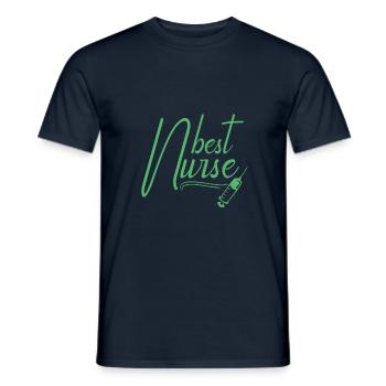 Aide-soignante - T-shirt homme - marine - Devant - AI Model Male 178 light (178cm)