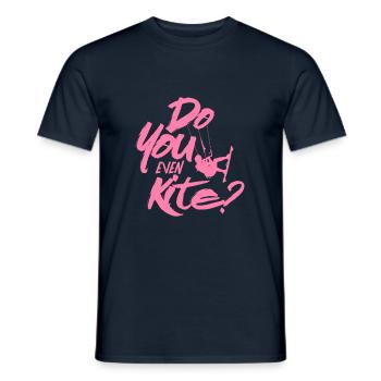 Kite Surfen - Männer T-Shirt - Navy - Vorne - AI Model Male 178 light (178cm)