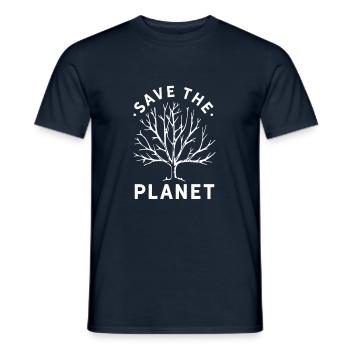 climate change climate change climate change climate change - Men's T-Shirt - navy - Front - AI Model Male 178 light (178cm)