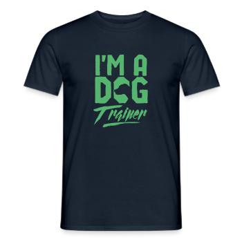 Hundetraining - Männer T-Shirt - Navy - Vorne - AI Model Male 178 light (178cm)