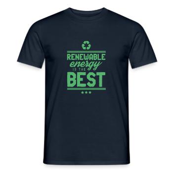 Electricité verte Électricité verte Électricité verte - T-shirt homme - marine - Devant - AI Model Male 178 light (178cm)