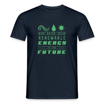 Erneuerbare Energie - Männer T-Shirt - Navy - Vorne - AI Model Male 178 light (178cm)