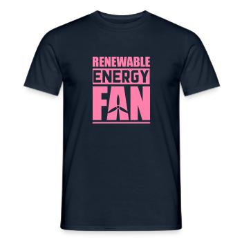 Énergie solaire renouvelable - T-shirt homme - marine - Devant - AI Model Male 178 light (178cm)