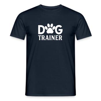 Trick Hundeschule Welpe Hund Training Hundetrainer - Männer T-Shirt - Navy - Vorne - AI Model Male 178 light (178cm)