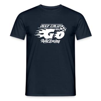 Motorsport Car Racing Racer Race - Men's T-Shirt - navy - Front - AI Model Male 178 light (178cm)