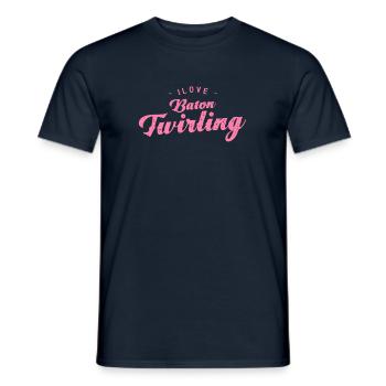 Sport Stab Drehen Stabdrehen Baton Twirling - Männer T-Shirt - Navy - Vorne - AI Model Male 178 light (178cm)