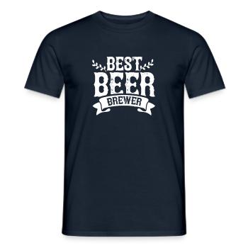 Bierbrauer Brauerei Beer brewing Brewers Brewing beers - Men's T-Shirt - navy - Front - AI Model Male 178 light (178cm)