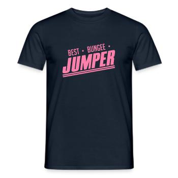 Bungee Jumping - Men's T-Shirt - navy - Front - AI Model Male 178 light (178cm)