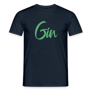 Les amateurs de gin d'alcool boivent du gin - T-shirt homme - marine - Devant - AI Model Male 178 light (178cm)