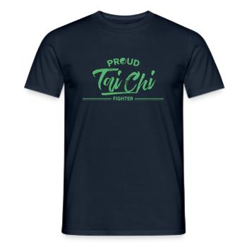 Taiji Taichi Fighter Tai Chi Tai Chi Chuan - Men's T-Shirt - navy - Front - AI Model Male 178 light (178cm)