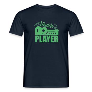 Musiker Ukulelen Ukulele Ukulelespieler Musik - Männer T-Shirt - Navy - Vorne - AI Model Male 178 light (178cm)