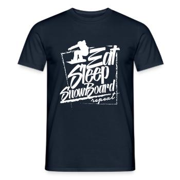 Snowboard Snowboarder Boarden Snowboarden Boarder - Männer T-Shirt - Navy - Vorne - AI Model Male 178 light (178cm)