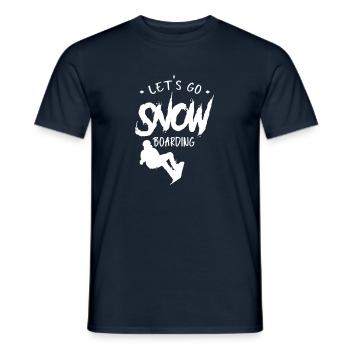 Snowboarding Snowboarding Snowboarding Snowboarder Boarder - Men's T-Shirt - navy - Front - AI Model Male 178 light (178cm)